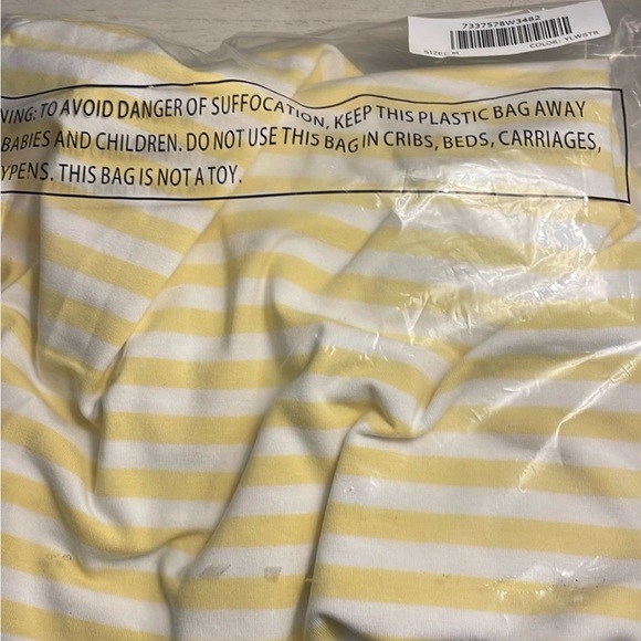 We by Living in Yellow Soft Yellow Striped Dress with a Pink Collar - Picture 7 of 7